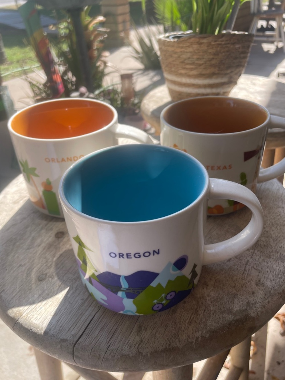 STARBUCKS oregano/ Orlando/ Texas YOU ARE HERE mugs